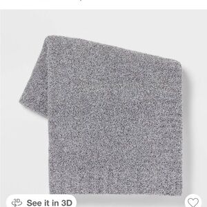 Cozy Gray Knit Throw Blanket